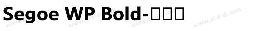 Segoe WP Bold字体转换
